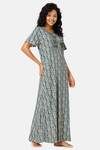 Naiduhall Cotton Full Length Nightdress - Light Green — thumbnail 3